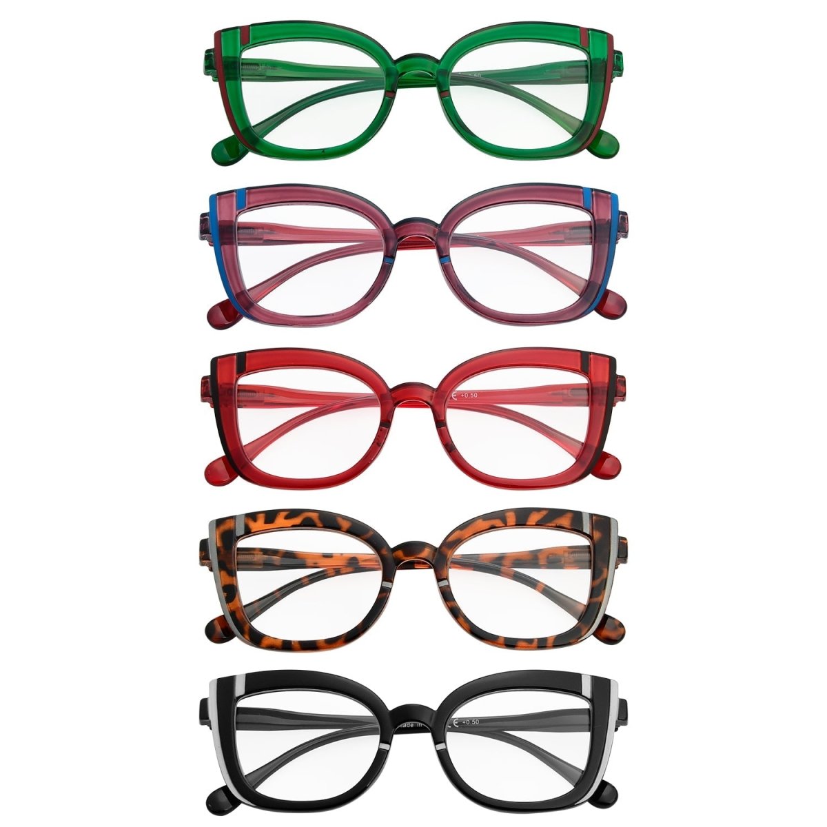 Reading Glasses Cat-eye Cute Readers 5 Pack for Women – eyekeeper.com