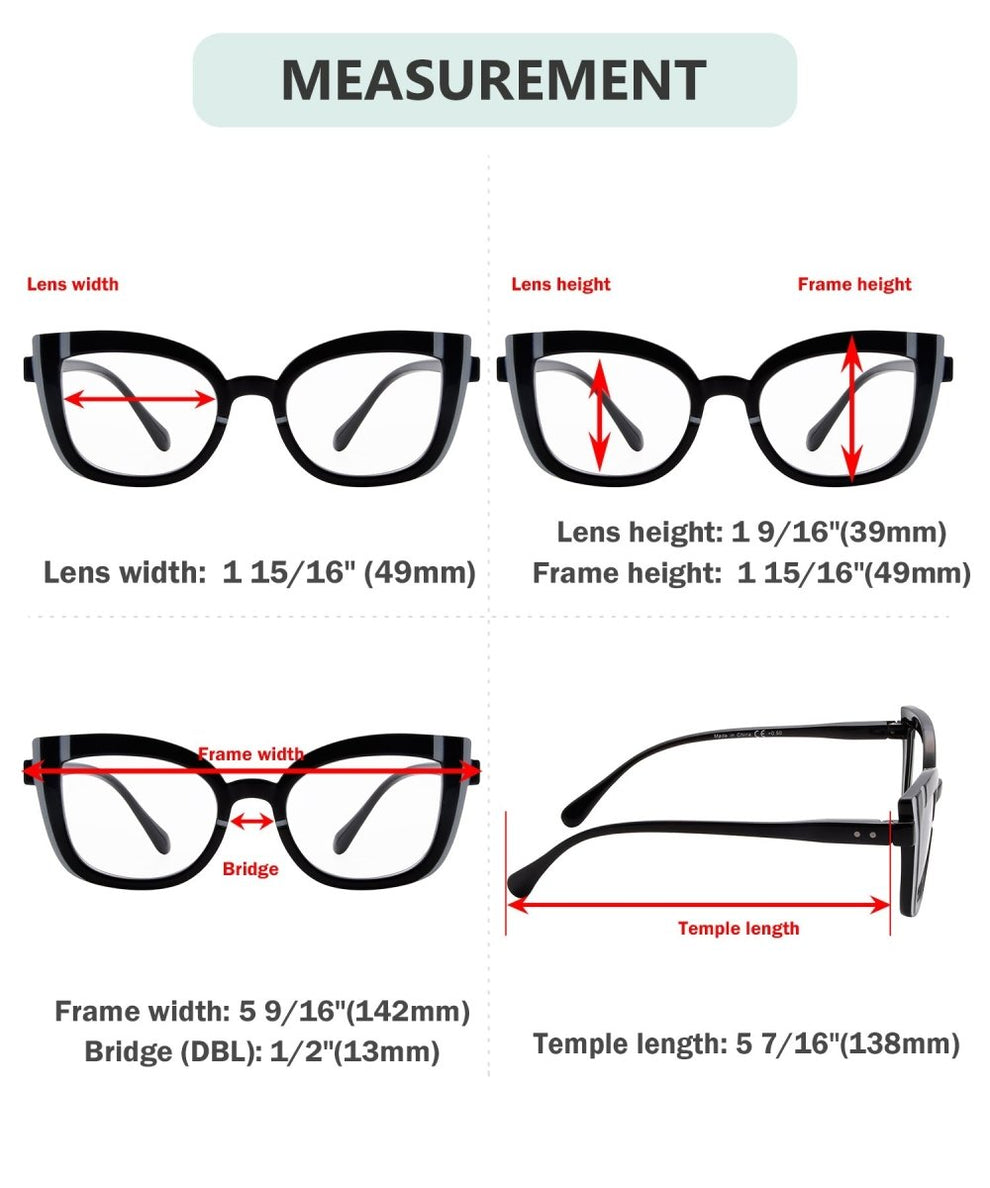5 Pack Cat-eye Reading Glasses Cute Readers for Women – eyekeeper.com