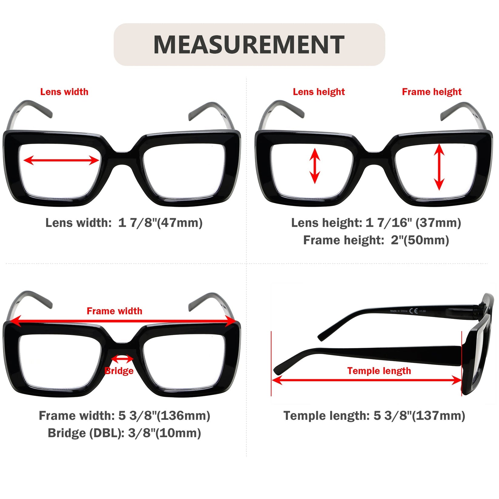 5 Pack Funky Reading Glasses Women Trendy Readers