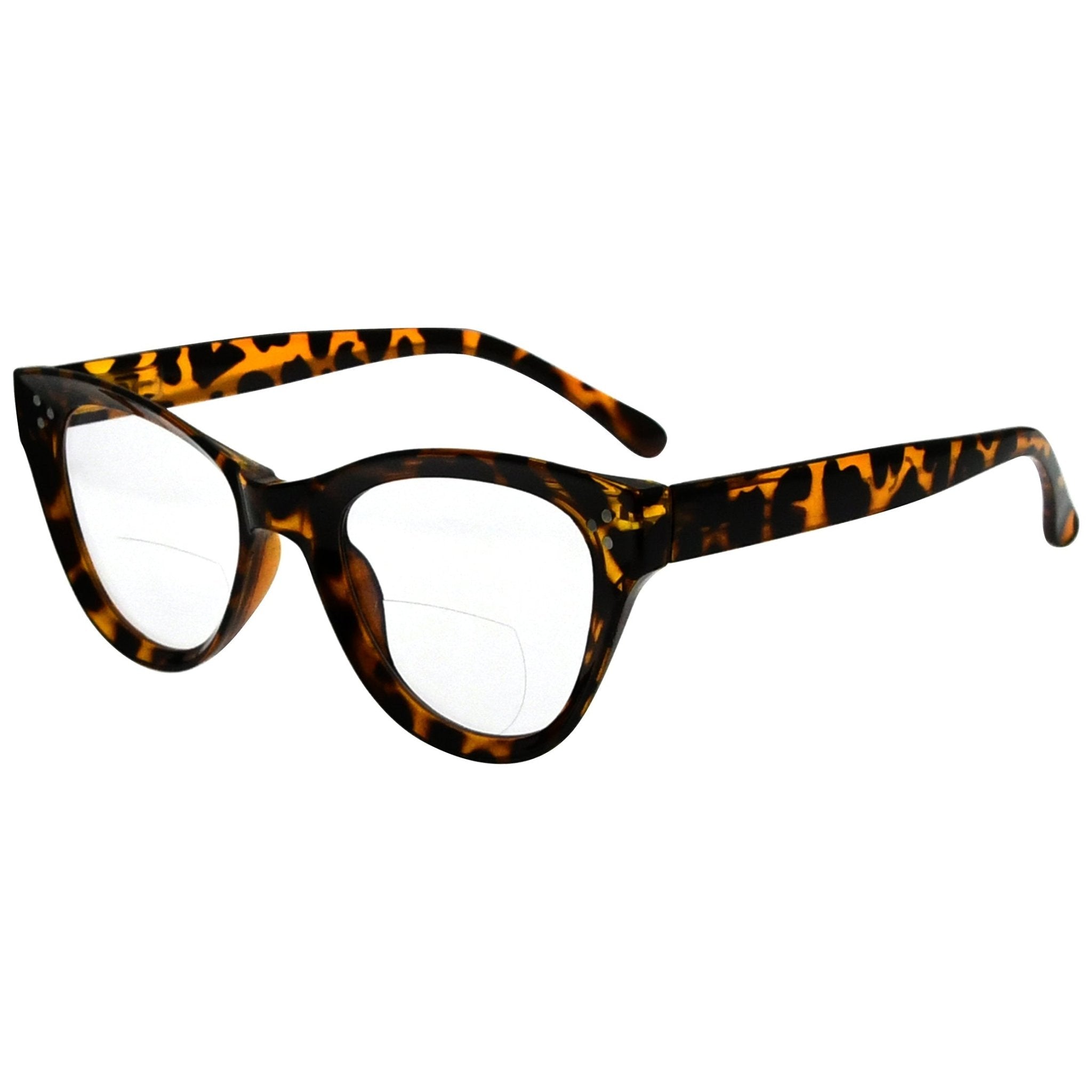 Cat eye fashion bifocal reading glasses