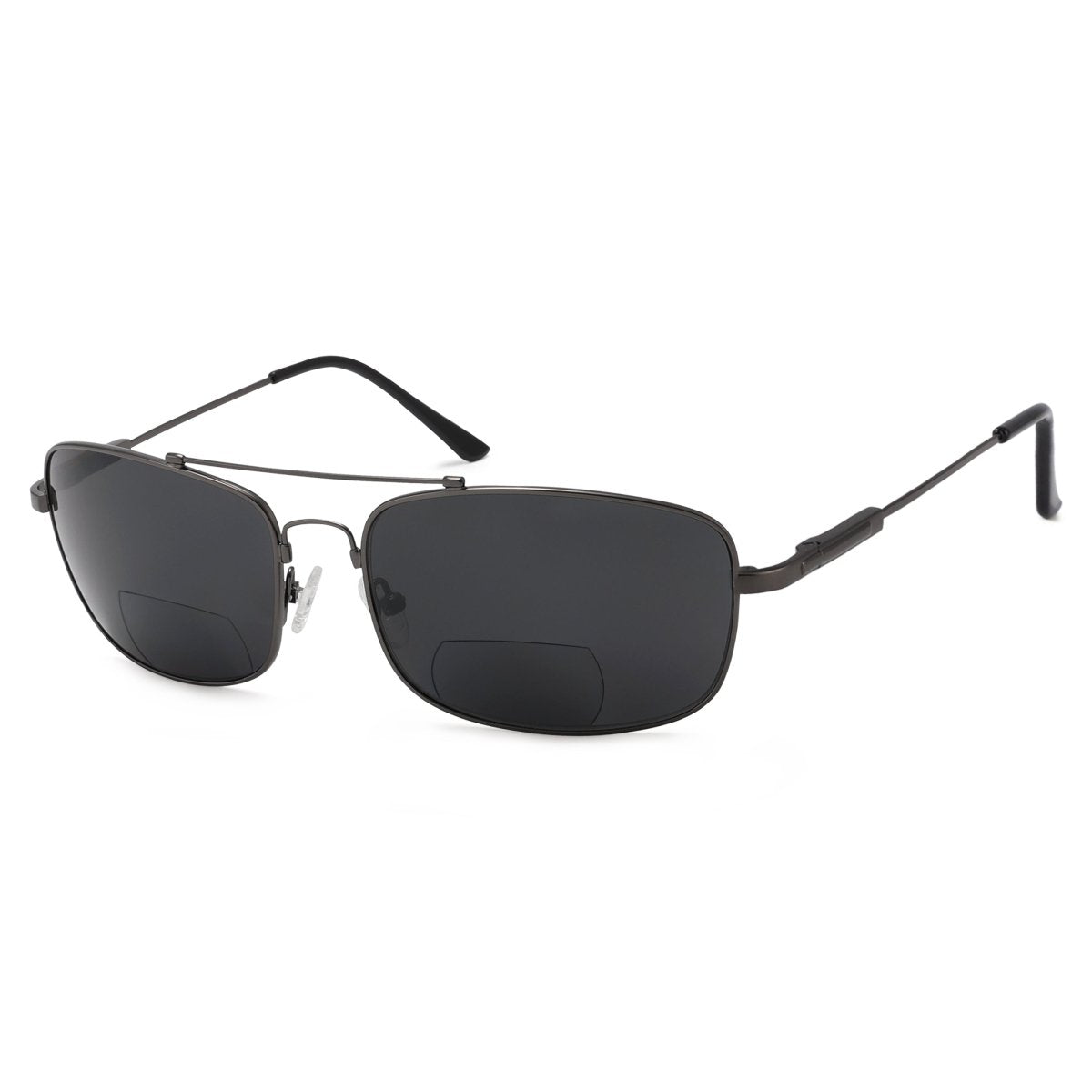 Classic Rectangle Polarized Bifocal Sunglasses PGSG1805 Gunmetal 1.50