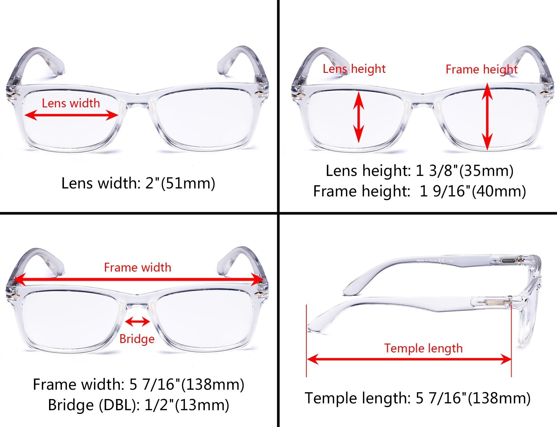 Classic Rectangle Reading Glasses for Men and Women – eyekeeper.com