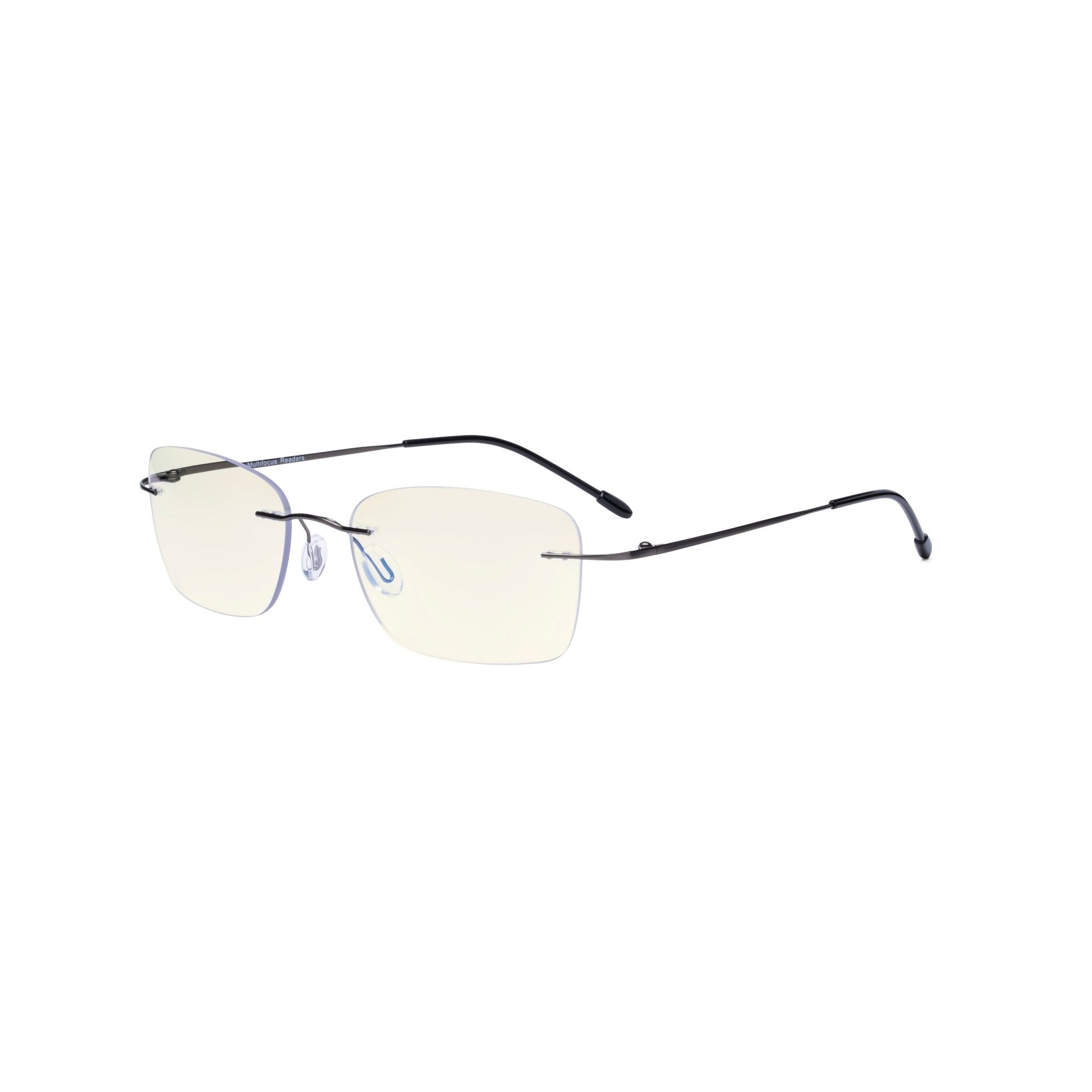 Rimless Progressive Multifocal Reading Glasses Women Men eyekeeper