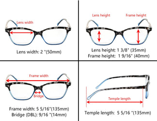 5 Pack Stylish Cat-eye Tortoise Reading Glasses Women – eyekeeper.com