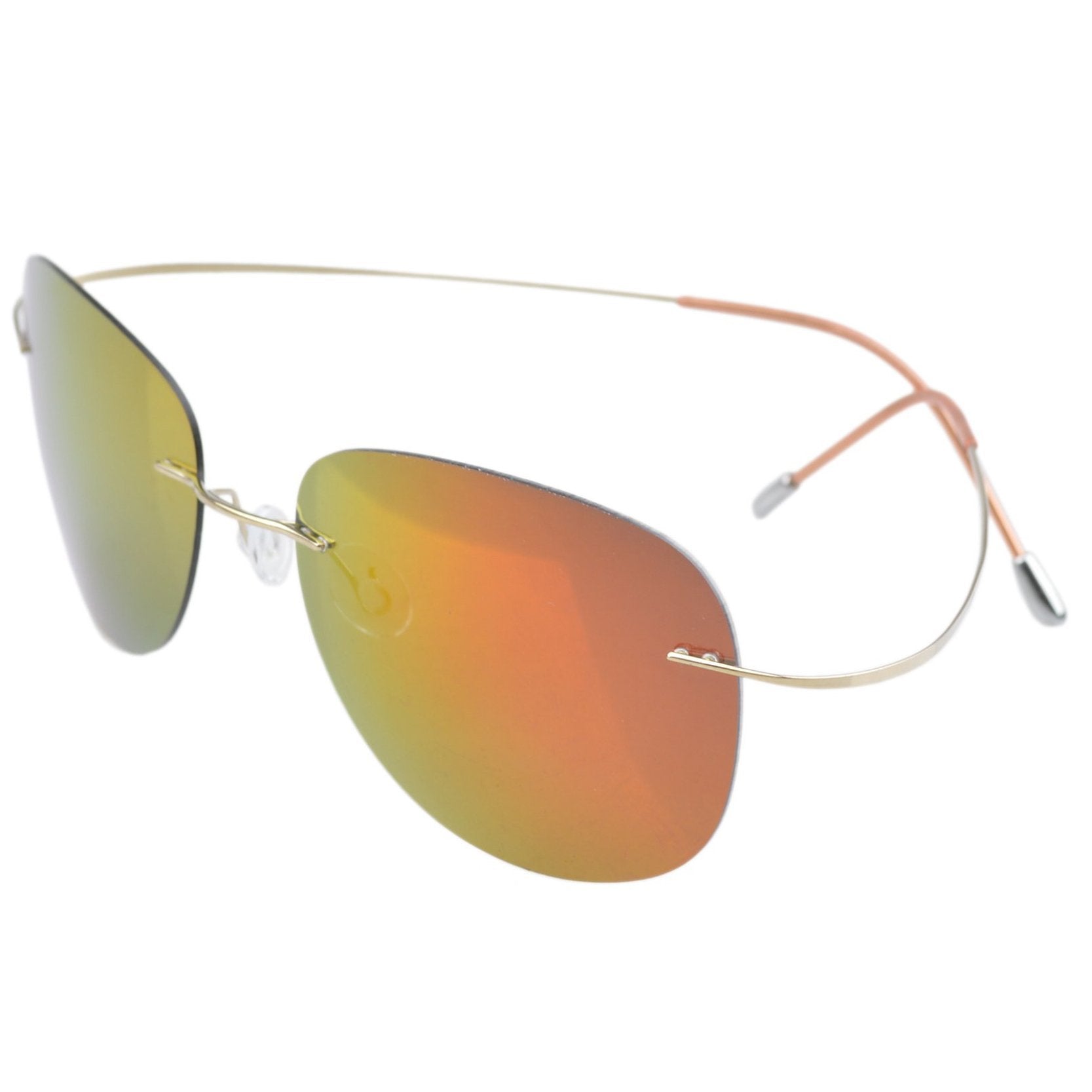 Rimless Titanium Frame Polarized Sunglasses S1501