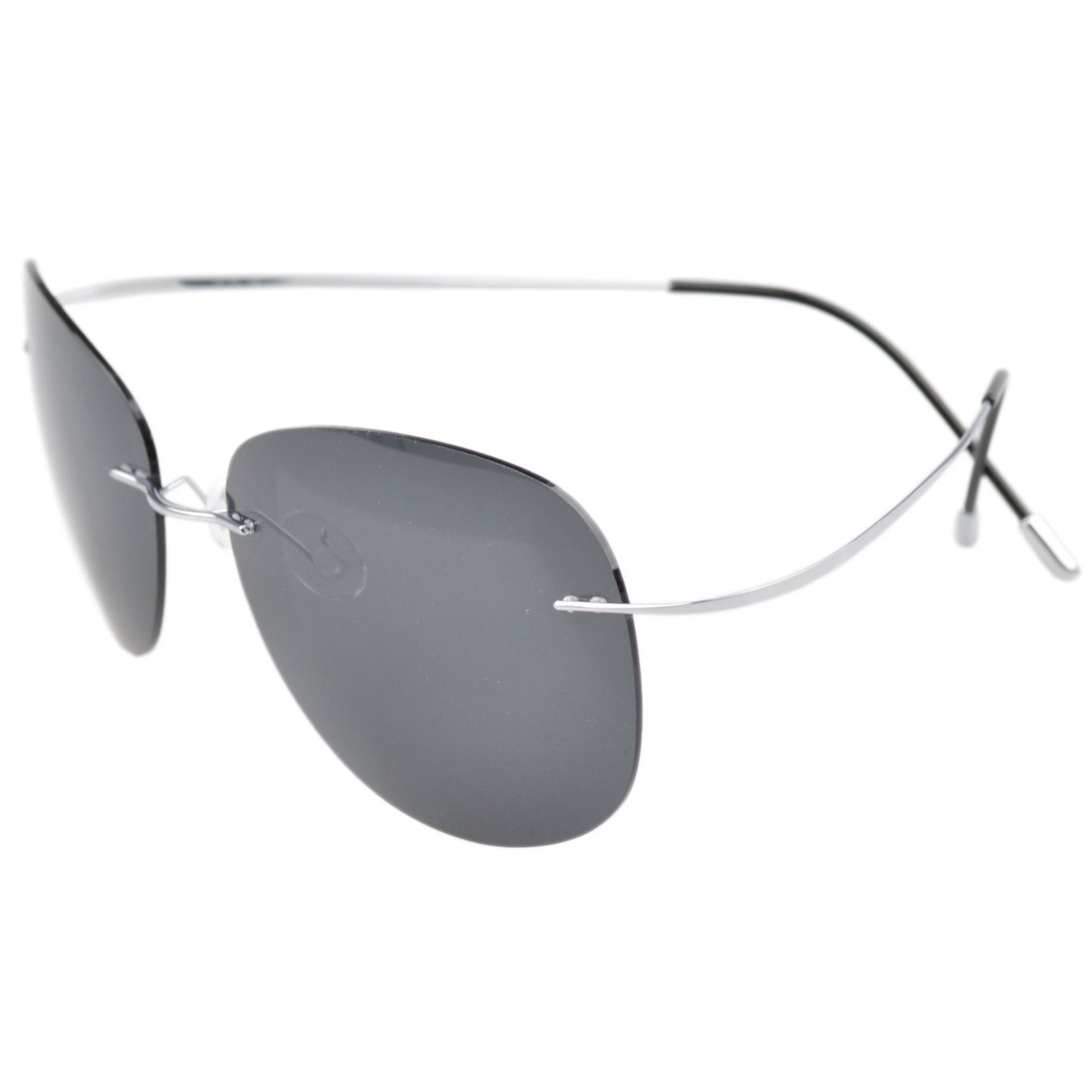 Rimless Titanium Frame Polarized Sunglasses S1501