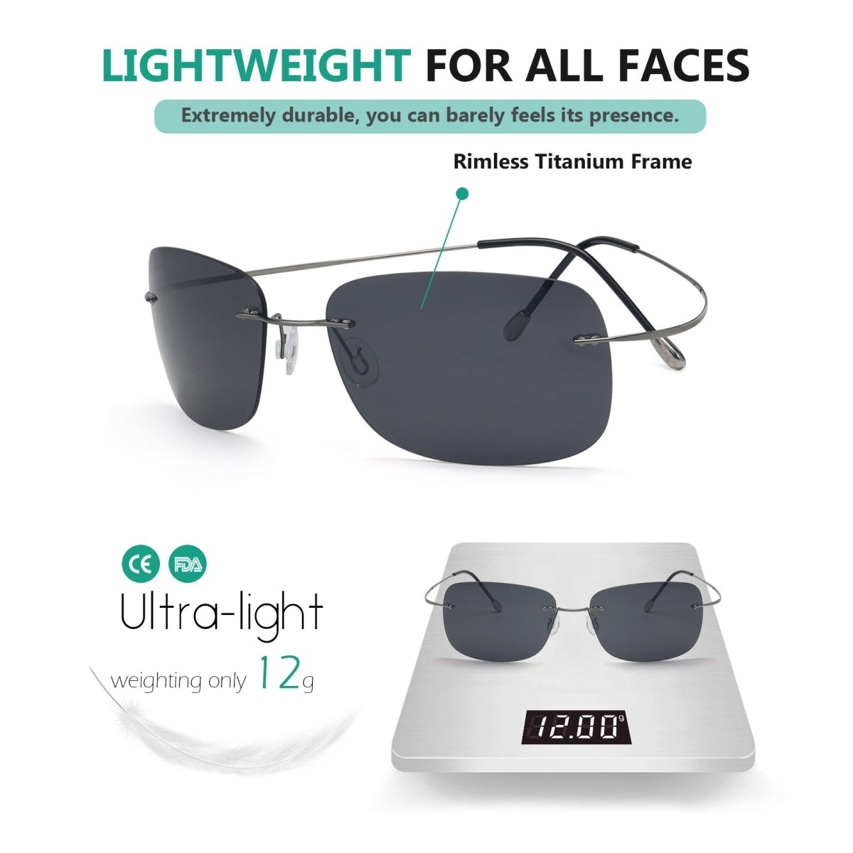 Rimless titanium sunglasses online